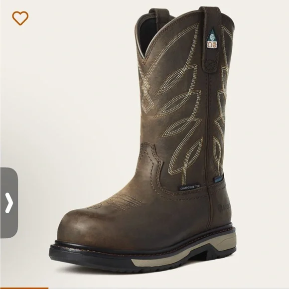 Brown Leather Ariat Women’s Work Boots, Composite toe, size 9.5 - Picture 1 of 3